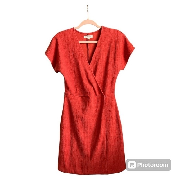 Madewell EUC Cross-Front Flutter-Sleeve Mini Dress size XS - Picture 4 of 7